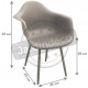 Fauteuil de jardin en résine moss (lot de 4) 