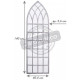 Miroir en métal gothique 140 cm 