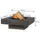 Brasero en acier plateau design 60 cm 