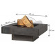 Brasero en acier plateau design 70 cm 