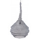 Lampe suspension métal gris blanchi