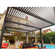 Pergola bioclimatique habrita foresta per 3660 bi aluminium xxl 21,52m2 coloris gris anthracite lames orientables 