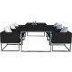 Salon de jardin design 1 table + 6 fauteuils