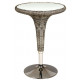Table haute en métal et rotin synthétique