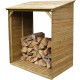 Abri bûches en bois avec plancher tim 150 x 100 x 180 cm