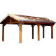 Abri voiture en bois charpente traditionnelle 2 voitures