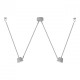 Plafonnier blanc techno 2 ampoules 65 cm