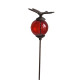 Tuteur boule en fonte libellule - Couleur au choix Rouge