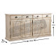 Buffet 4 portes 4 tiroirs en bois brut 