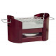 Barbecue portatif en acier galvanisé rouge foxy 70x36x33,5cm