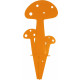 Champignon déco en métal orange 20cm
