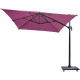 Parasol déporté en aluminium 300x400 cm dom - Couleur au choix