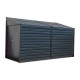 Double abri métal habrita foresta arrow yardsaver 3,66m2 toit 1 pente ouverture latérale