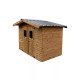 Abri de jardin bois habrita foresta the2420.02t therma double pente 7,04m2 brun doré sans plancher