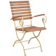 Chaise pliable en bois et métal - Couleur au choix