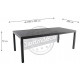Table en aluminium avec allonge malaga 