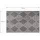 Tapis intérieur extérieur hampton gris 180 x 120 cm 