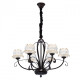 Suspension marron country 6 ampoules 132 cm