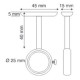 Support tube chromé Ø 25 mm MANART avec vis - M795CR+V 