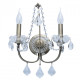Applique murale laiton crystal 2 ampoules 15 cm