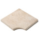 Margelle angle rentrant pierre de bourgogne dorée 42,5x42,5x3,8cm bord 1/2 rond