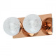 Applique murale cuivre techno 2 ampoules 14.5 cm