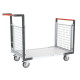 Chariot modulaire grillagé 2 dossiers plateau bois 850 x 500 mm 250 kg - 806724142