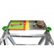 Plateforme de magasinage aluminium, 7 marches, 150 kg 