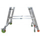 Plateforme de magasinage aluminium repliable, 9 marches, 150 kg 