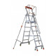 Plateforme de magasinage aluminium repliable, 5 marches, 150 kg