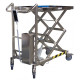 Table élévatrice électrique inox 304 L à vis sans fin, 100 kg