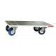 Plateau roulant bois glissnot, 600 x 800 mm, roues NT, 500 kg