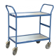 Servante 2 plateaux bois, double poignées verticales, 780 x 420 mm, 150 kg