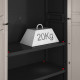 Armoire de rangement basse pro noir et gris 