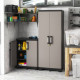 Armoire de rangement basse pro noir et gris