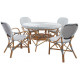 Salon terrasse 4 personnes en rotin et résine