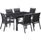 Salon de jardin moderne 6 personnes modulo - Coloris au choix Noir