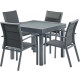Salon de jardin moderne 4 personnes modulo - Coloris au choix