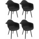 Fauteuil de jardin en résine moss (lot de 4)
