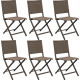 Chaise pliante en aluminium florence (lot de 6) - Couleur au choix Marron