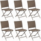 Chaise pliante en acier et toile globe (lot de 6) - Couleur au choix
