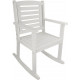 Chaise en pin bercante - Couleur au choix Blanc