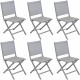 Chaises pliantes en aluminium brossé thema (lot de 6)