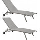 Lit de soleil en aluminium prima (lot de 2) - Coloris au choix
