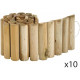 Bordure à dérouler en pin autoclave lot de 10