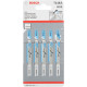 5 lames de scie-sauteuse T 121 AF BIM Speed métal - 92 x 1.2 mm - BOSCH - 2608636699