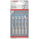 5 lames de scie-sauteuse T 121 AF BIM Speed métal - 92 x 1.2 mm - BOSCH - 2608636699 