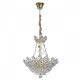 Suspension dorée crystal 6 ampoules 130 cm