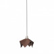 Suspension cuir marron fauna