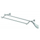 Porte serviette double fixe enzinc chromé serie monaco fixations invisibles 148 x 731 x 204 mm